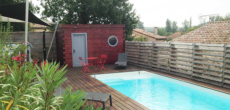 Abris de piscine en bois