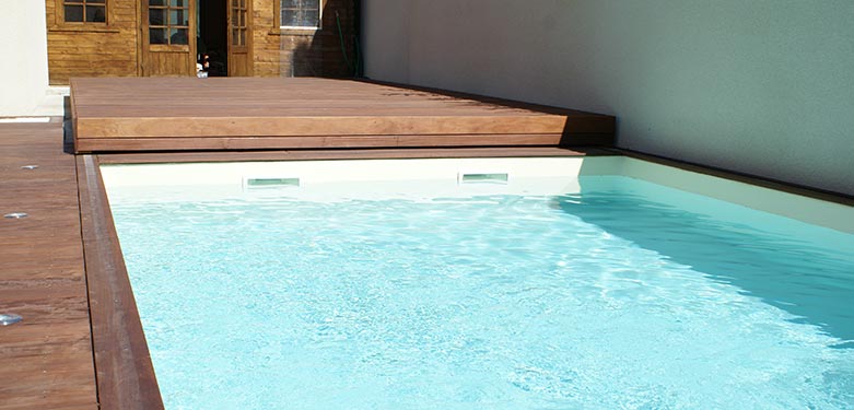 TERRASSE MOBILE POUR PISCINE (terrasse de piscine coulissante, réglable)