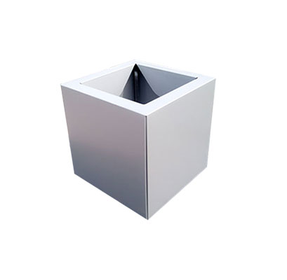 jardinière aluminium grise