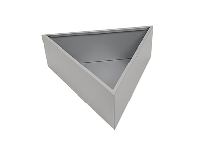 jardinière aluminium triangulaire gris