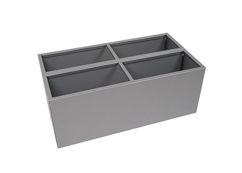 jardinière aluminium potager gris