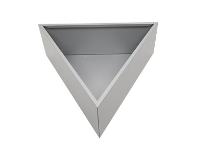 jardinière triangulaire uni gris