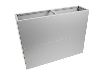 Jardinière aluminium uni gris