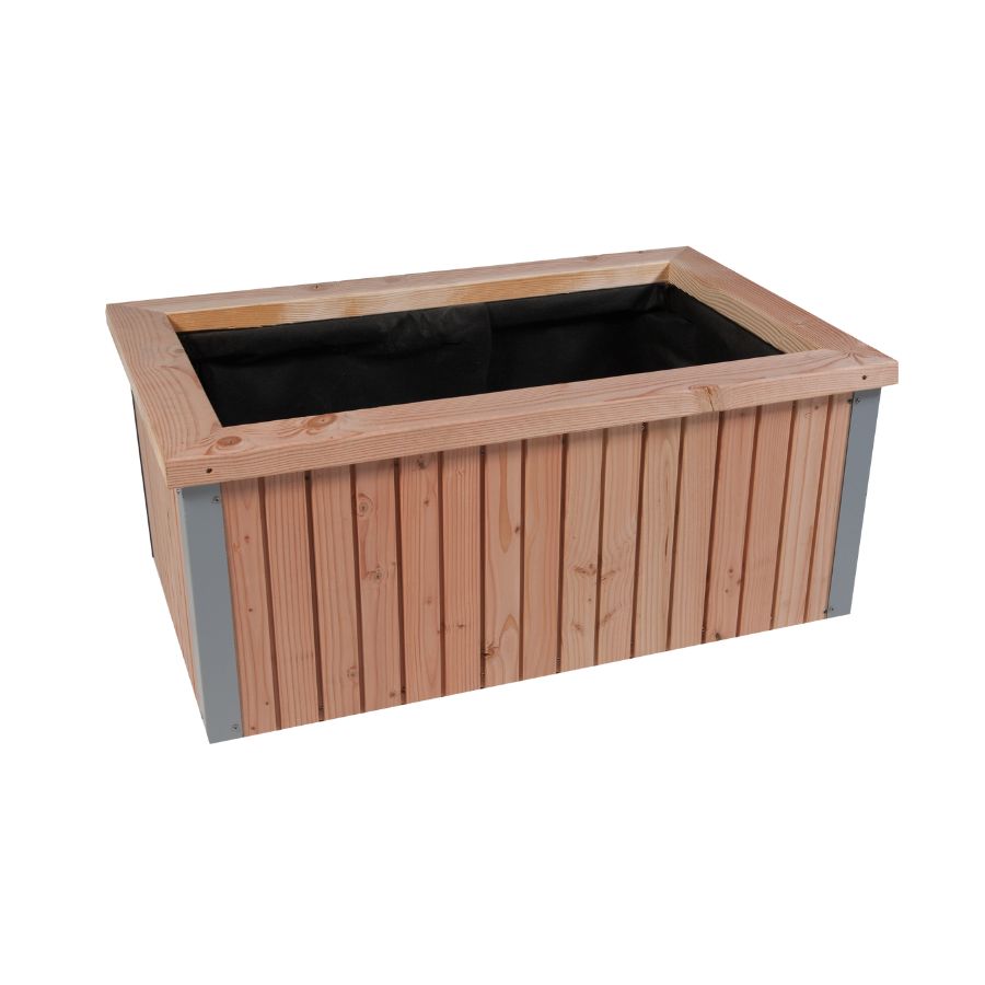 Jardinière d'intérieur carrée 30x30x30 3L en bois certifié