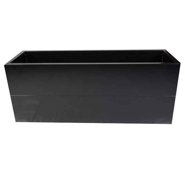 jardinière haute rectangle balcon noir