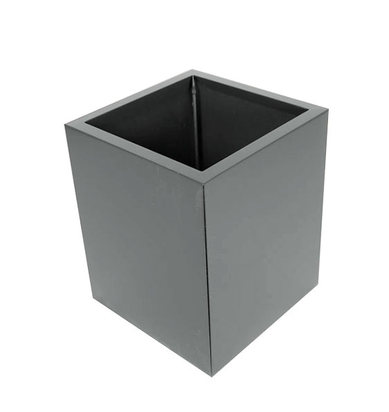 jardinière uni gris carre