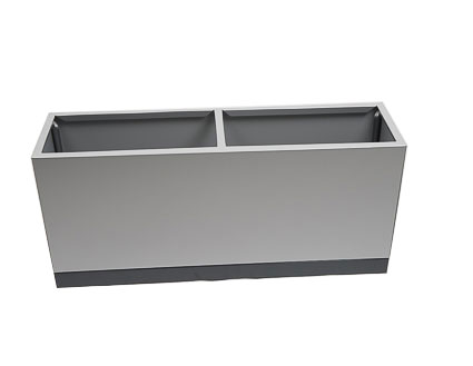 jardinière rectangle gris