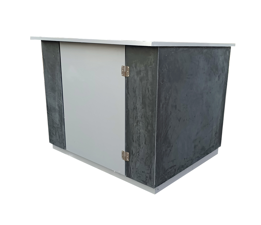 Local technique aluminium pour piscine bois et béton